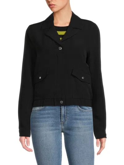 Calvin Klein Women's Notch Lapel Jacket In Black