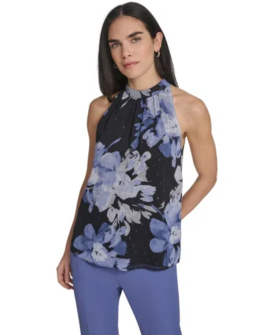 Calvin Klein Women's Novelty Halter Neck Top In Multi