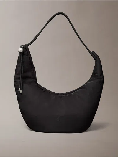 Calvin Klein Women's Nylon Crescent Bag In Black