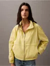 Calvin Klein Women's Nylon Windbreaker Jacket In Muted Lime