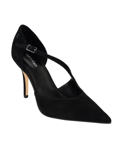 Calvin Klein Women's Oaklan Asymmetrical D'orsay Dress Pumps In Animal Print