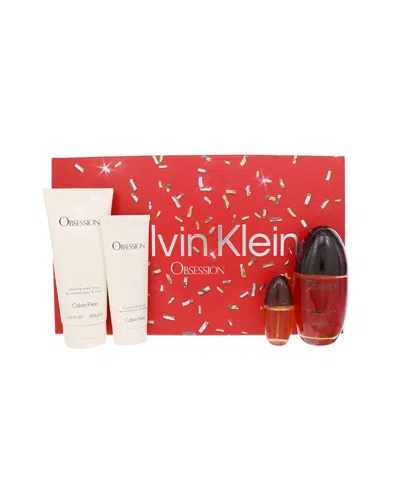 Calvin Klein Women's Obsession Edp 4pc Set In Transparent