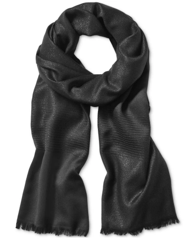 Calvin Klein Women's Ombre Shimmer Scarf In Black