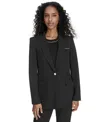 Calvin Klein Women's One-button Blazer In Black