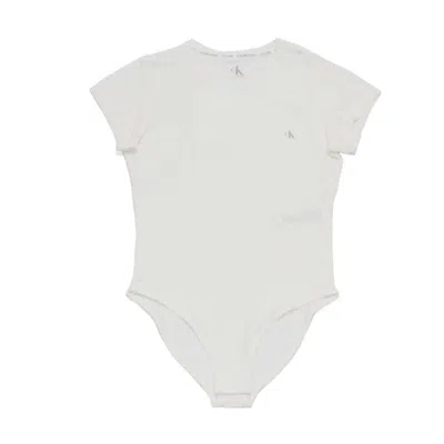 Calvin Klein Women's One Short Sleeve Bodysuit In White