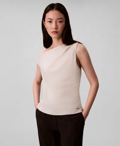 Calvin Klein Women's One-shoulder Top In White