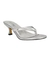 Calvin Klein Women's Opelle Tapered Kitten Heel Sandals In Silver