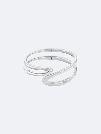 Calvin Klein Women's Organic Chain Link Bangle In Silver