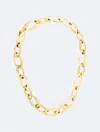 Calvin Klein Pave Sculpted Link Collar Necklace, 16-7/8" + 2" Extender In Gold