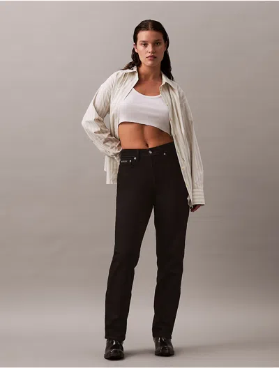 Calvin Klein Women's Original Curvy Straight Fit Jeans In Ink