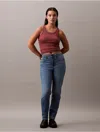 CALVIN KLEIN WOMEN'S ORIGINAL CURVY STRAIGHT FIT JEANS