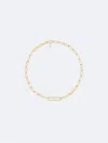 Calvin Klein Stainless Steel Pave & Logo Link Collar Necklace, 16" + 2" Extender