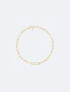 Calvin Klein Stainless Steel Pave & Logo Link Collar Necklace, 16" + 2" Extender In Gold