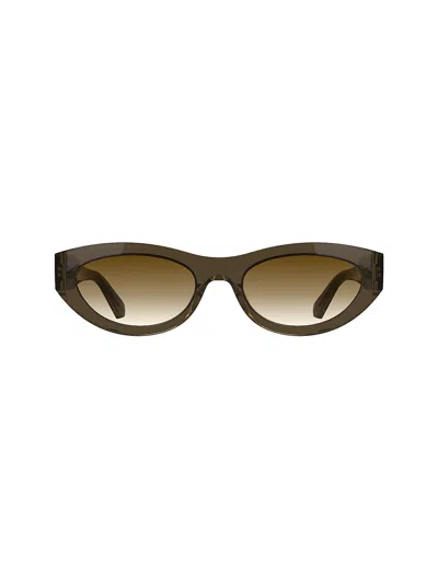 Calvin Klein Women's Oval Sunglasses In Yellow