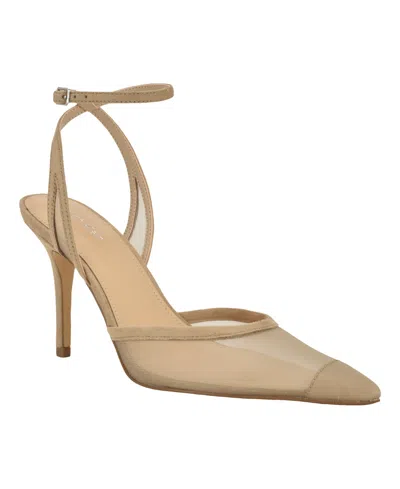 Calvin Klein Ozala Ankle Strap Pump In Brown