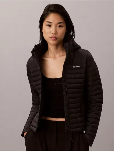 Calvin Klein Women's Packable Puffer Jacket In Brown