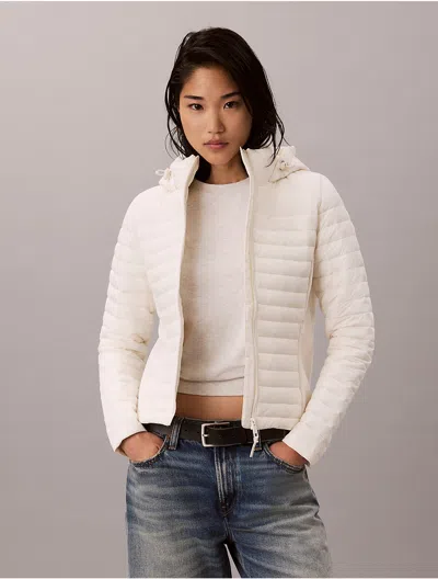 Calvin Klein Women's Packable Puffer Jacket In White