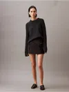 Calvin Klein Women's Padded Mini Cargo Skirt In Black