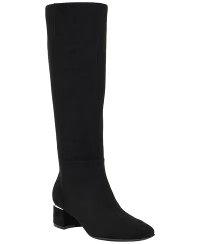 Calvin Klein Women's Paeton Tall Block Heel Boots In Black