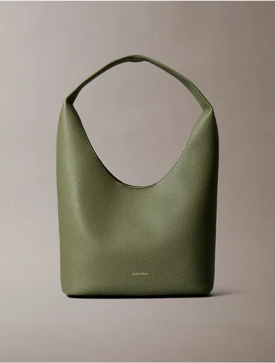 Calvin Klein Jeans Medium Slouchy Pebble Bag In Green