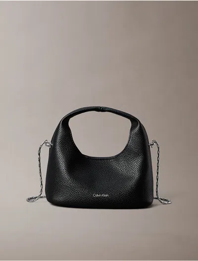 Calvin Klein Women's Pebble Grain Small Slouchy Bag In Black