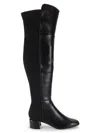 Calvin Klein Jotty Womens Faux Leather Zipper Over-the-knee Boots In Black