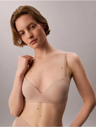 Calvin Klein Women's Perfectly Fit Custom Lift Wirefree Triangle Bra In Neutral