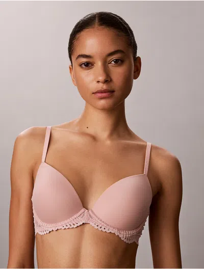 Calvin Klein Women's Perfectly Fit Lace Custom Lift Demi Bra In Pink
