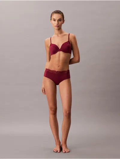 Calvin Klein Women's Perfectly Fit Lace Hipster In Purple