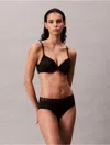 Calvin Klein Women's Perfectly Fit Lace Lightly Lined Full Coverage Bra In Brown