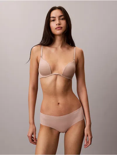 Calvin Klein Women's Perfectly Fit Lightly Lined Plunge Bra In Neutral
