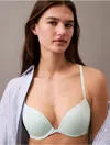 Calvin Klein Women's Perfectly Fit Push Up Plunge Bra In Moonlight Jade