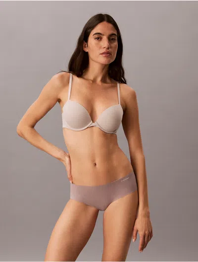 Calvin Klein Women's Perfectly Fit Push Up Plunge Bra In Neutral