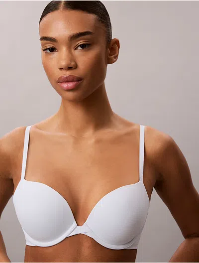 Calvin Klein Women's Perfectly Fit Push Up Plunge Bra In White