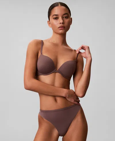 Calvin Klein Women's Perfectly Fit Push Up Plunge Bra In Purple