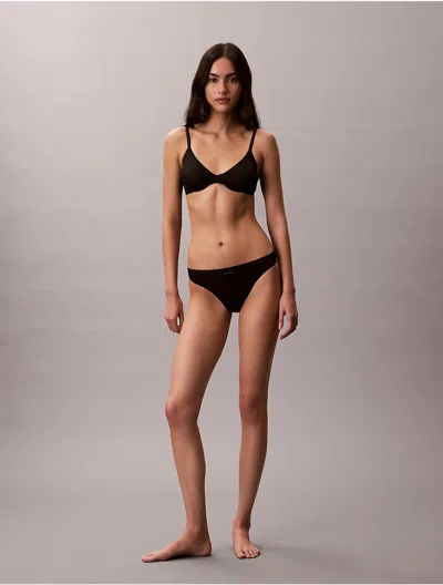 Calvin Klein Women's Perfectly Fit Ultralight Bikini In Black