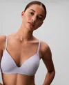 Calvin Klein Women's Perfectly Fit Wirefree T-shirt Bra In Gray