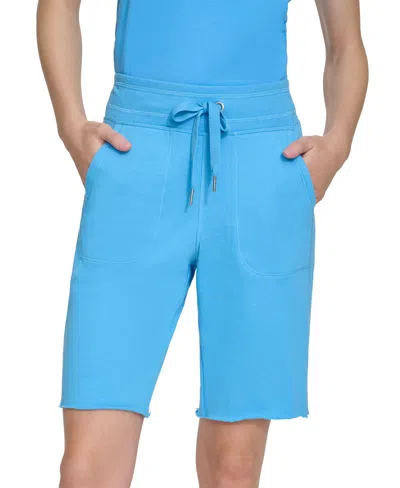 Calvin Klein Women's Performance Drawstring Shorts In Azure Blue