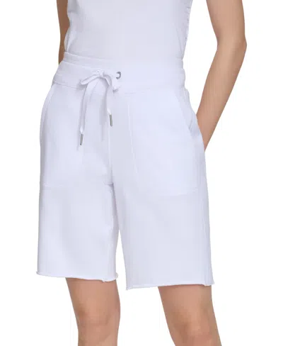 Calvin Klein Women's Performance Drawstring Shorts In Optic Heather