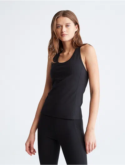 Calvin Klein Women's Performance Embrace Low Impact Racerback Tank Top In Black