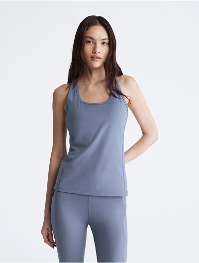 Calvin Klein Women's Performance Embrace Low Impact Racerback Tank Top In Blue