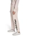Calvin Klein Women's Performance Flocked Logo Jogger Sweatpants In Neutral