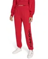 Calvin Klein Women's Performance Flocked Logo Jogger Sweatpants In Red