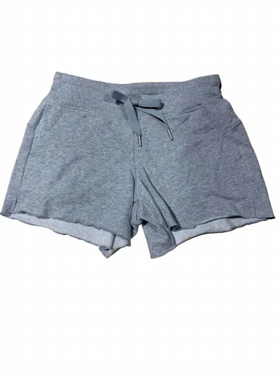 Calvin Klein Women's Performance French Terry Shorts In Heather Grey In Blue