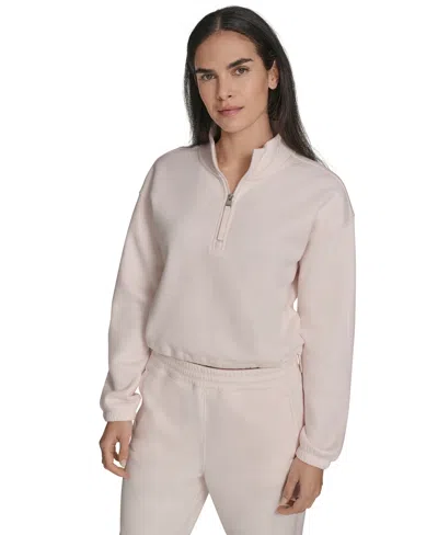 Calvin Klein Women's Performance Half-zip Pull-on Sweatshirt In Neutral