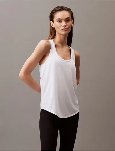 Calvin Klein Women's Performance Pique Tech Tank Top In White
