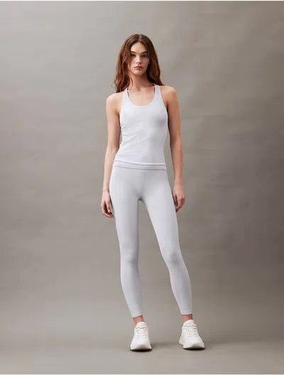 Calvin Klein Women's Performance Seamless Low Impact Racerback Tank Top In Blue