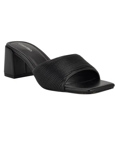 Calvin Klein Women's Petunia Slip-on Dress Sandals In Black