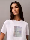 Shop Calvin Klein Women's Photo Logo Graphic Classic T-shirt In Brilliant White