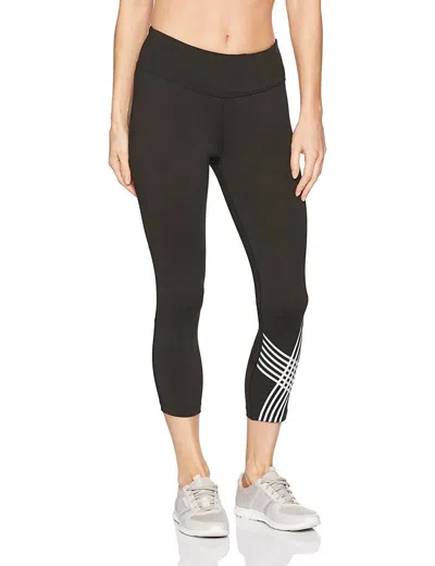 Calvin Klein Women's Placed Linear Graphic Crop Tights In Iridescent Combo In Multi